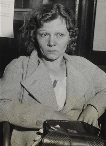 (CRIME--KICK ASS WOMEN) Binder containing 32 photographs of notorious criminals, including the Blonde Tigress (Eleanor Jarman, the mos